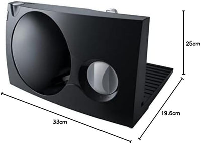 Emerio Allesschneider "Made in EU", Edelstahl Messereinheit in Deutschland produziert, einstellbar 0-17mm, BPA frei, platzsparend klappbar, mit Sicherheitsschalter, Eco 100 Watt, MS-125000.1, Schwarz