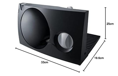 Emerio Allesschneider "Made in EU", Edelstahl Messereinheit in Deutschland produziert, einstellbar 0-17mm, BPA frei, platzsparend klappbar, mit Sicherheitsschalter, Eco 100 Watt, MS-125000.1, Schwarz