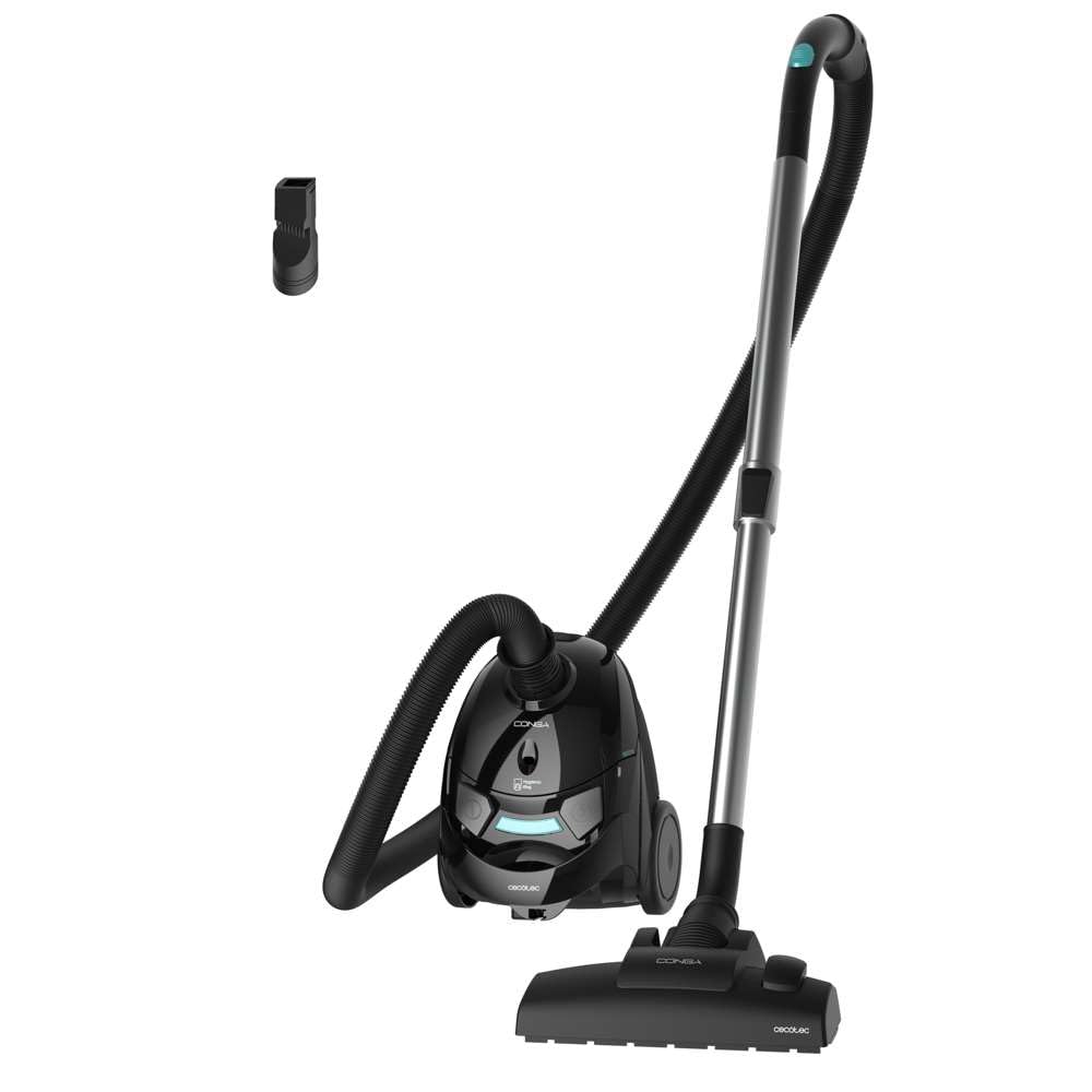 Cecotec Staubsauger mit 2-Liter-Beutel Conga Powerbag 2000. 800 W, Hocheffiziente Filtration, Metall-Teleskoprohr, Inklusive Zubehör für Möbel und Ecken