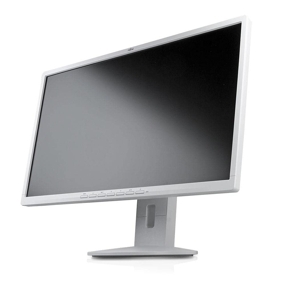 Fujitsu B24-8 T 24 Zoll Business Computer Monitor, Desktop Gaming Monitor, FHD 1080p, (DisplayPort, VGA, DVI, Neigbar, VESA), PC Bildschirm (Generalüberholt), Weiß / Hellgrau