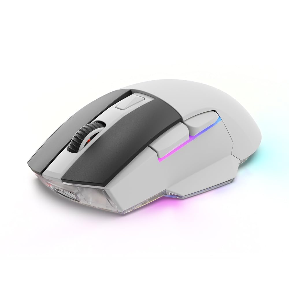 Sharkoon Skiller SGM50W White, Wireless Optical Gaming Maus, RGB, PBT Button