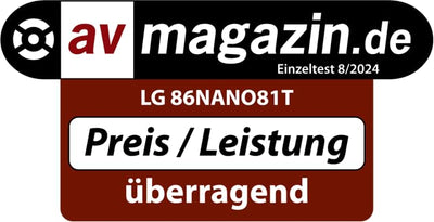 LG 86NANO81T6A TV 86" (218 cm) NanoCell Fernseher (α8 4K AI-Prozessor, HDR10, bis zu 120Hz) [Modelljahr 2024]