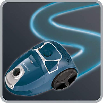 Rowenta RO3950 Staubsauger mit Beutel Compact Power Bodenstaubsauger (AAA-Energie-Label, 750 Watt, 3L Staubvolumen, Staubfüllanzeige, inkl. Zubehör, integrierter Tragegriff) blau