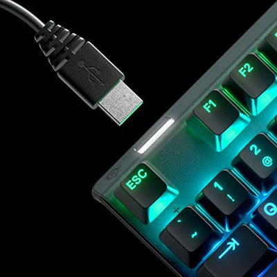 SteelSeries Apex 7 TKL - Mechanische Gaming-Tastatur – Kompakt (TKL) – OLED Smart Display – Rot Schalter – Deutsches (QWERTZ) Layout - Kompakt (TKL)