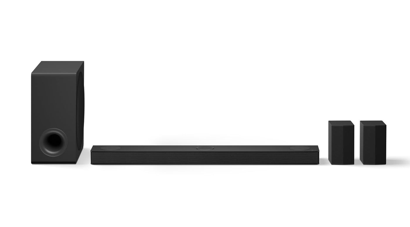 LG DS80TR 5.1.3 Dolby Atmos Soundbar (580W) mit kabellosem Subwoofer & Rücklautsprechern (Wow Cast, HDMI, Bluetooth) [2024], Schwarz