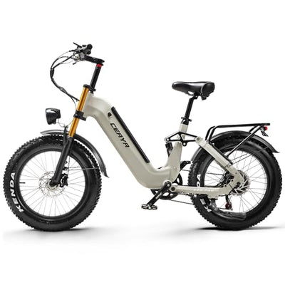 Ficyacto Elektrofahrräder 20x4.0 Zoll E-Bike Herren Damen Mit 48V 20AH Akku All-Terrain E-Mountainbike,7-Gang-Getriebe,Vollfederung City Ebike