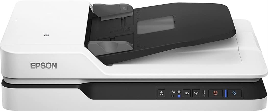 Epson WorkForce DS-1660W DIN A4 Dokumentenscanner (Scanner, kleine Standfläche, Dokumenteneinzug, Duplex, Drei-Pass, 600dpi, WiFi, NFC)