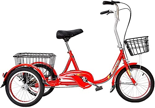 ACIYD Erwachsenes Dreirad-Cruiser-Fahrrad für Reisen ode Erwachsene Senioren Dreirad 20 Zoll 3 Radfahrräder Dreirad Fahrräder mit Einkaufswagen und Einstellbarer Sitz for Frauen Männer Fahrrad