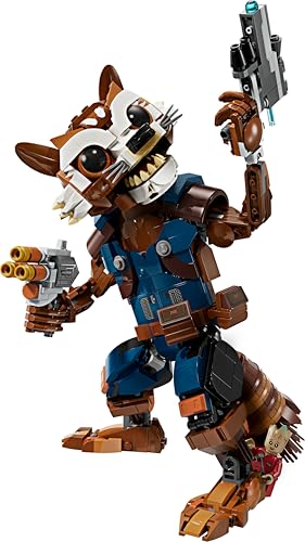 LEGO Marvel Rocket & Baby Groot, baubares Superhelden-Spielzeug für Kinder aus Marvel Studios' Guardians of The Galaxy, Figur für Rollenspiele, Geschenk für Jungs und Mädchen ab 10 Jahren 76282