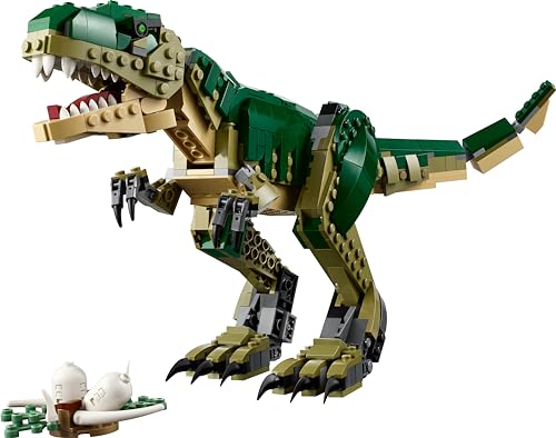 LEGO Creator T.Rex, 3-in-1-Dino zum Umbauen in einen Triceratops oder Pterodaktylus, bewegliches Dinosaurier Modell für Kinder, Geschenk für Jungen und Mädchen 31151