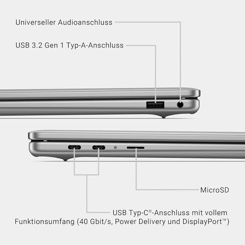 Dell Inspiron 14 (5441) Copilot+ PC Laptop 14 Inch FHD+ Display 60 Hz, Qualcomm Snapdragon X Plus, 16GB RAM, 512GB SSD, Qualcomm Adreno, Windows 11 Home, German QWERTZ Backlit AI Keyboard, Titanium