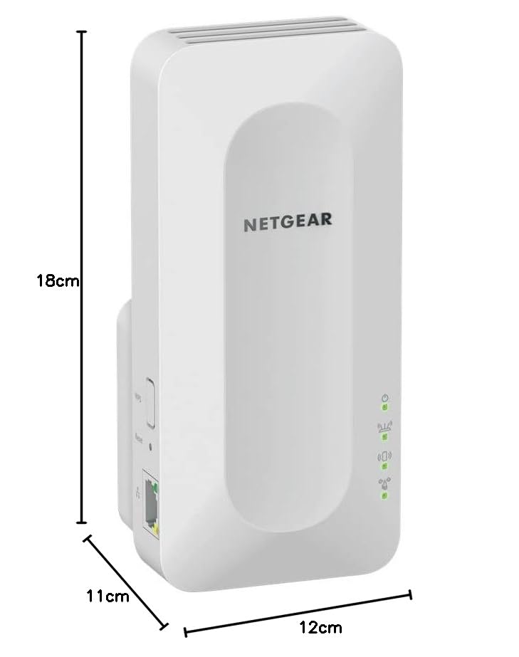 NETGEAR Nighthawk EAX15 WiFi 6 WLAN Mesh Repeater AX1800 (WLAN Verstärker bis zu 100 m² & 20 Geräte, Dual-Band Wifi Geschwindigkeit bis 1800 MBit/s, 100% abwärtskompatibel, Smart Roaming)