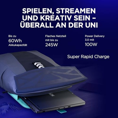 Lenovo Legion 5i 15IRX10 Gaming AI Laptop | 15.1" WQXGA 165Hz OLED Display | NVIDIA GeForce RTX 5070 | Intel Core i7-13650HX | 32GB RAM | 1TB SSD | Win11 | QWERTZ | Eclipse Black | 3 Monate GamePass