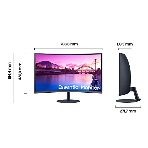 Samsung Curved S39C Essential Monitor S32C390EAU, 32 Zoll, VA-Panel, Full HD-Auflösung, Eco Saving Plus, integrierte Stereo Lautsprecher, 4 ms Reaktionszeit, Bildwiederholrate 75 Hz, Schwarz