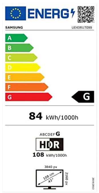 Samsung RU7099 108 cm (43 Zoll) LED Fernseher (Ultra HD, HDR, Triple Tuner, Smart TV) [Modelljahr 2019]