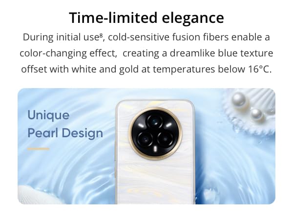 realme 14 Pro+ Smartphone 5g, 8 + 256GB,White,Sony 3X Periscope OIS AI Camera,Cold-Sensitive Color-Changing Design,5260 mAh Battery,IP66/68/69,120Hz Eye Protection Display,Amazon Exclusive,No Adapter