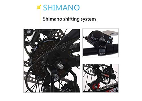 Wmmner Fjw Mountainbike, Unisex, 7 Gänge, Mountainbike, 20 Zoll, 22 Zoll, 24 Zoll, Stahl mit hohem Kohlenstoffgehalt, Schüler für Kinder, umgeschaltet/14 Zoll