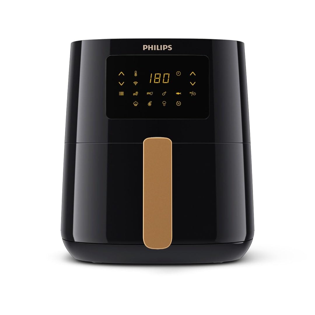 Philips Airfryer 5000-Serie L, 4.1L (0.8Kg), 13-in-1 Airfryer, Wifi verbunden, 90% Weniger Fett mit Rapid Air Technologie, Rezepte-App (HD9255/80)