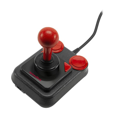 Speedlink COMPETITION PRO EXTRA USB Joystick - Digitaler Joystick mit DirectInput und Mikroschalter, schwarz-rot