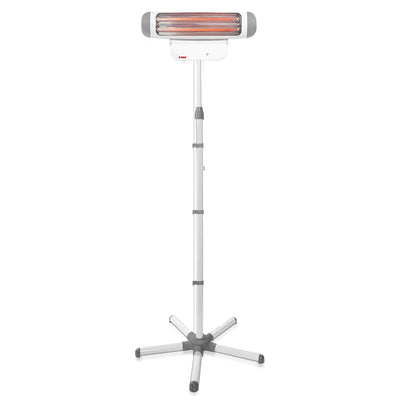 reer Wickeltischstrahler FeelWell 2in1, Standheizstrahler und Wandmontage, 2 Heizstufen, Timer, Kippsicherung, geprüft nach Medizinstandard, Weiß, aus Metall