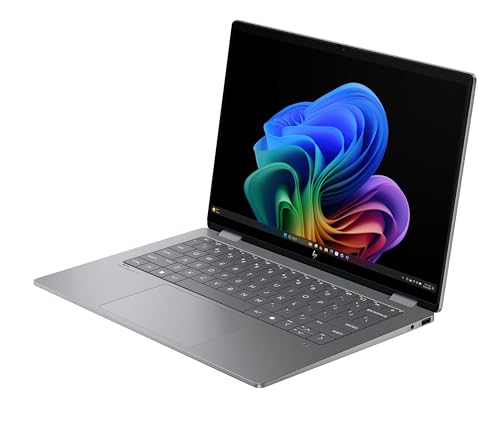HP OmniBook X Flip 2in1 Next Gen AI Laptop| AMD Ryzen AI 7 350 (8C) | dedizierte NPU für KI | 50 NPU Tops | Copilot+ PC | 14" 3K 2880x1800 OLED-Touchscreen | 16GB | 1TB SSD | Win11 | QWERTZ | Silber
