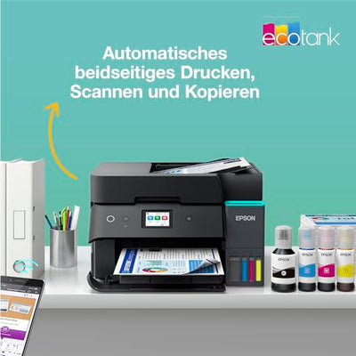 Epson EcoTank ET-4950 A4-Multifunktionsdrucker mit Wi-Fi & AirPrint Tintentank, automatischem Dokumenteneinzug, Duplexdruck, Scannen, Kopieren & Fax, bis zu 3 Jahre Tinte im Lieferumfang enthalten
