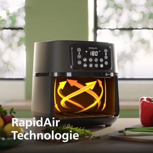 Philips Airfryer 5000 Serie XXL, 7,2L (1,4Kg), 16-in-1 Airfryer, Wifi Verbunden, 90% Weniger Fett Mit Rapid Air Technologie, Rezepte-App (HD9285/90)
