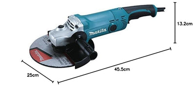 Makita GA9050R Winkelschleifer 230 mm, 2.000 W, Schwarz, Cyan, Silber, (L x B x H) 455 x 250 x 132 mm