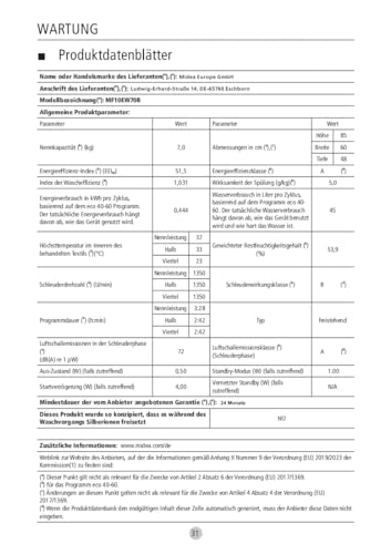 Midea MF10EW70B Waschmaschine / 7kg / 1400 U/Min/EEK A/Inverter Quattro Motor/Dampffunktion/Grosse Trommel/Nachlegefunktion/Kindersicherung/AquaStop, Weiß