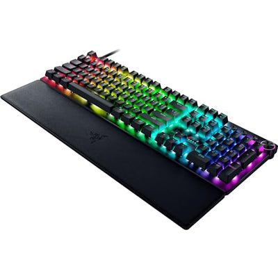 Razer Huntsman V3 Pro - Analoges optisches E-Sport-Keyboard Snap Tap & Rapid Trigger (Schnellfeuer-Modus, Multifunktionaler Drehregler, Doubleshot-PBT-Tastenkappen) DE-Layout | Schwarz