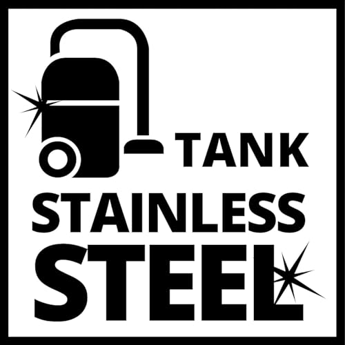 Einhell TC-VC 1812 S Nass-Trockensauger (1.250 W Leistung, 36mm Schlauchsystem, 12 l Edelstahlbehälter, Schaumstofffilter, umfangr. Düsenzubehör), Rot, Schwarz, Weiss