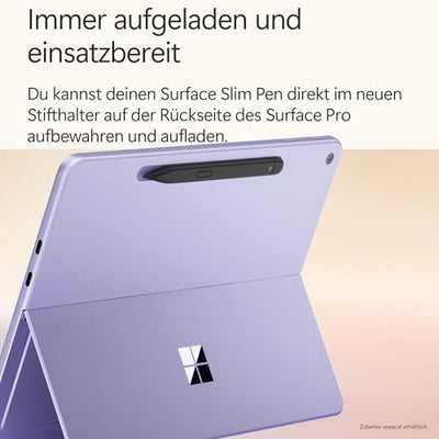 Microsoft Surface Pro | Copilot+ PC | 12” LCD Touchscreen | Snapdragon® X Plus | 16GB RAM | 512GB Speicher | Neuestes Modell | Violett