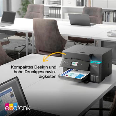 Epson EcoTank ET-4950 A4-Multifunktionsdrucker mit Wi-Fi & AirPrint Tintentank, automatischem Dokumenteneinzug, Duplexdruck, Scannen, Kopieren & Fax, bis zu 3 Jahre Tinte im Lieferumfang enthalten