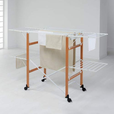 Foppapedretti Gulliver Faltwäscheständer, 105 x 80 x 174 cm, Holz, Walnuss