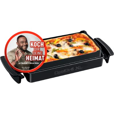 Tefal XA7278 OptiGrill+ XL Backschale, geeignet für alle OptiGrill+ XL Modelle, 2 Liter Fassungsvermögen, antihaftbeschichtete Aludruckguss-Form, Portionen 4 bis 6, Schwarz