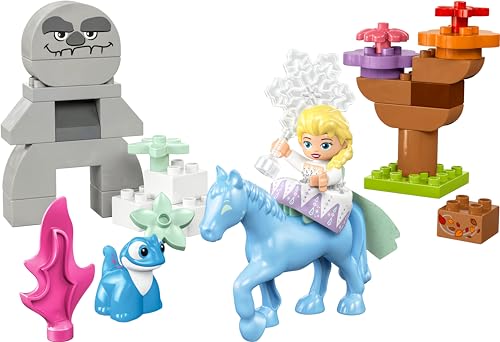 LEGO DUPLO Disney ELSA und Bruni im Zauberwald - Lernspielzeug zu Die Eiskönigin 2 für Kleinkinder ab 2 Jahren - Spielzeug Mädchen & Jungen – 4 Figuren mit ELSA Minifigur – Kinder Geschenk – 10418