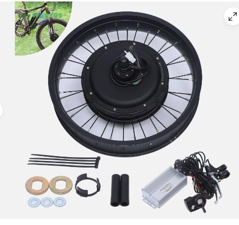 Konfiur 48V 1000W Elektrofahrräder Hub Motor, 20 Zoll Fahrrad Motor Bausatz E-Bike Umbausatz E-Bike Conversion Kit Schwarz mit LCD Display und Hinterradantrieb