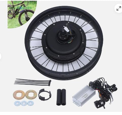 Konfiur 48V 1000W Elektrofahrräder Hub Motor, 20 Zoll Fahrrad Motor Bausatz E-Bike Umbausatz E-Bike Conversion Kit Schwarz mit LCD Display und Hinterradantrieb