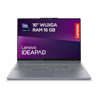 Lenovo IdeaPad 5 2-in-1 Laptop | 16" WUXGA Display | Intel Core Ultra 5 | 16GB RAM | 512GB SSD | Intel Grafik | Windows 11 Home | QWERTZ | Luna Grey | 3 Monate Premium Care