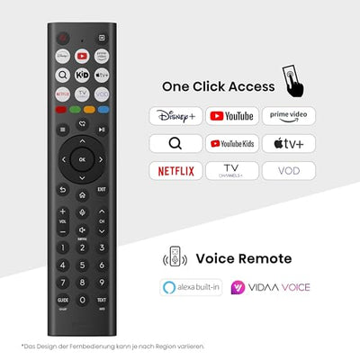 Hisense 65A85Q 164cm (65 Zoll) Fernseher, 4K UHD OLED Smart TV,120Hz, HDMI 2.1, Game Mode Pro, AMD FreeSync Premium, Dolby Vision IQ & Atmos, Bluetooth, Alexa Built-in, Schwarz, [2025]