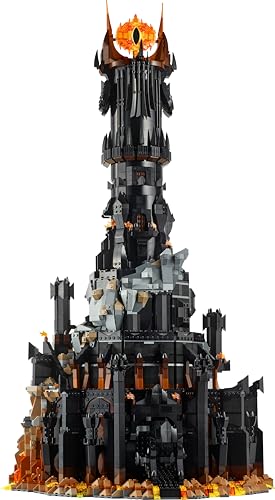 LEGO Icons Der Herr der Ringe: Barad-dûr, Bauset für Erwachsene mit den Minifiguren Sauron, Gothmog, Ork, Frodo, Sam und Gollum, Erinnerungsstück zum Film, Sammlerstück für Fans 10333