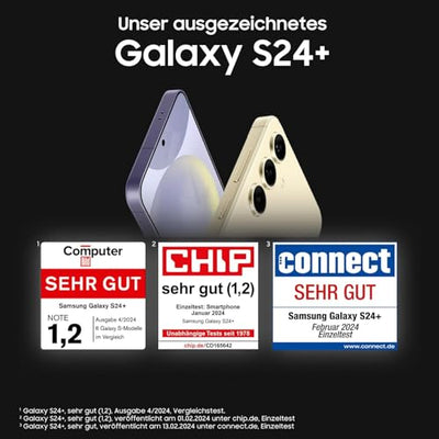 Samsung Galaxy S24+ AI Smartphone, Android-Handy ohne Vertrag, 12 GB RAM, 256 GB Speicher, 50-MP-Kamera, Lange Akkulaufzeit, Onyx Black, 3 Jahre Herstellergarantie