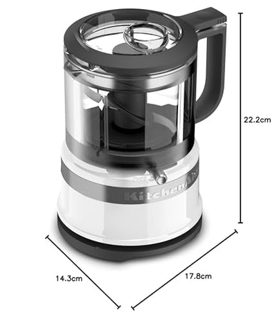 KitchenAid 5KFC3516EWH, Mini-Food-Processor, Großartig zum Hacken, Vorbereiten von Dressings und Saucen, weiß