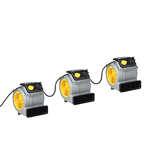 Vacmaster AM1202 Air Mover Gebläse 124 Watt mit 3 Geschwindigkeitsstufen Tischventilatoren Teppich-Trockner Ventilator Leise fur Kühlung, Lüftung, Trocknung