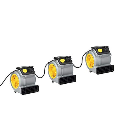 Vacmaster AM1202 Air Mover Gebläse 124 Watt mit 3 Geschwindigkeitsstufen Tischventilatoren Teppich-Trockner Ventilator Leise fur Kühlung, Lüftung, Trocknung