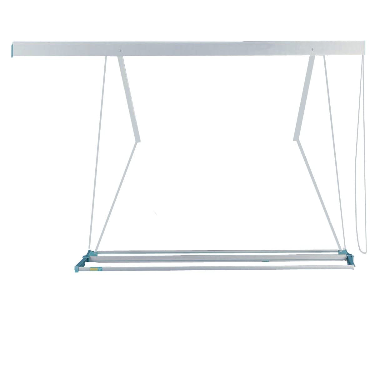 JUWEL Deckentrockner Samba 200 (für bis zu 2 Waschmaschinenladungen, Aufhängelänge 18 m, Wäschetrockner für große Wäscheteile/Bettwäsche, bis 120 cm stufenlos absenkbar) 30040