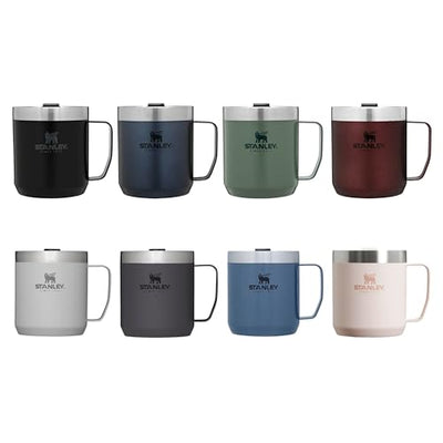 Stanley Classic Legendary Camp Mug Thermobecher 354 ml - Hält 1.5 Stunden Heiß - 3 Stunden Kalt - BPA-Frei - Spülmaschinenfest - Edelstahl Kaffeebecher To Go - Ash