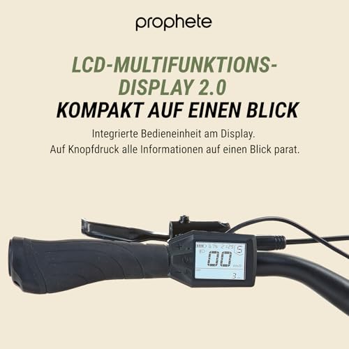 Prophete Geniesser 3.0 City E-Bike 28 Zoll - 360Wh - Integrierter Akku - Mittelmotor AEG - 7-Gang Nabenschaltung - HDY. Scheibenbremse - Rahmenhöhe 48 cm