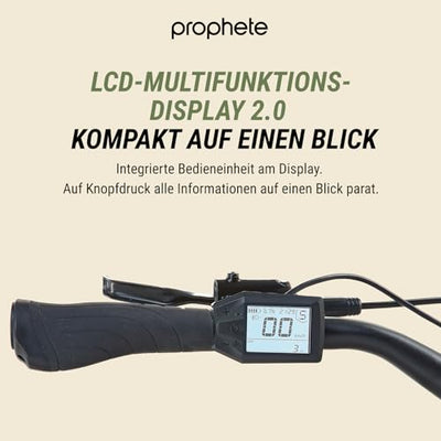 Prophete Geniesser 3.0 City E-Bike 28 Zoll - 360Wh - Integrierter Akku - Mittelmotor AEG - 7-Gang Nabenschaltung - HDY. Scheibenbremse - Rahmenhöhe 48 cm