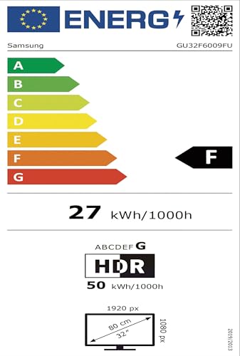 SAMSUNG Full HD F6009F 32 Zoll (81 cm) LED Flachbildfernseher, PurColor-Technologie, HDR, Object Tracking Sound Lite, Knox Security, One UI Tizen, Smart TV, Unbegrenzt kostenlose Inhalte